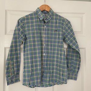 Southern Point Boy’s Dress Shirt Size XL Grn Blue